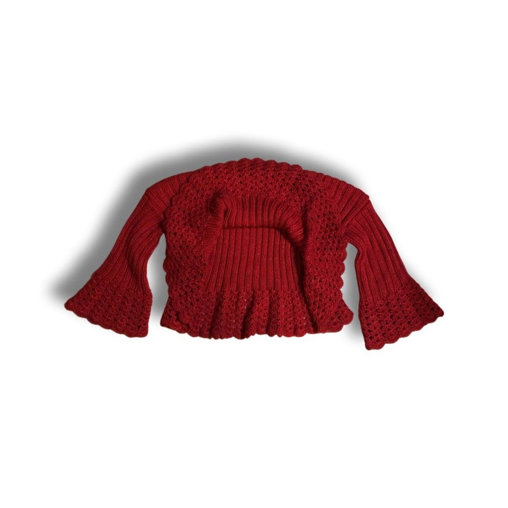 Red Knit Cardigan